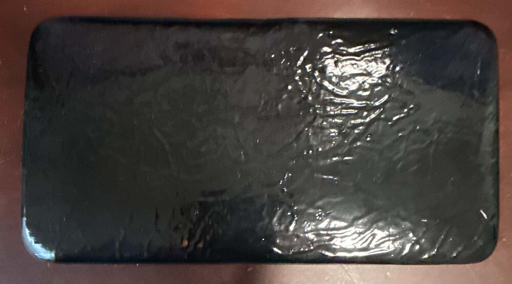 Black Patent Leather Metal Hard Shell Frame Clutch Wallet Organizer